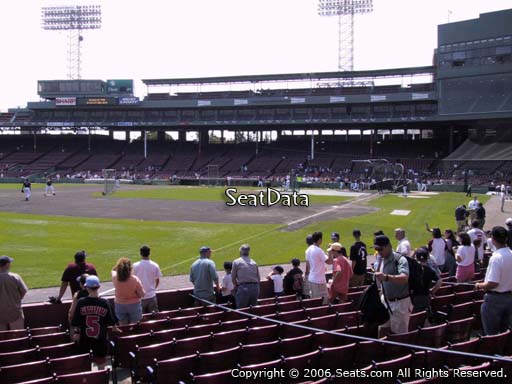 Seat view from field box section 80 at Fenway Park, home of the Boston Red Sox