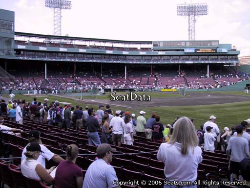 Seat view from field box section 9 at Fenway Park, home of the Boston Red Sox