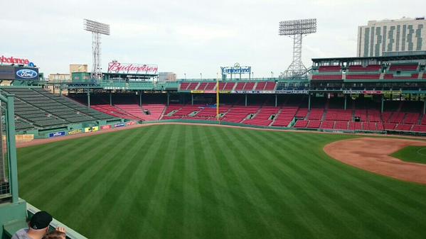 View from the Green Monster Seats at Fenway Park