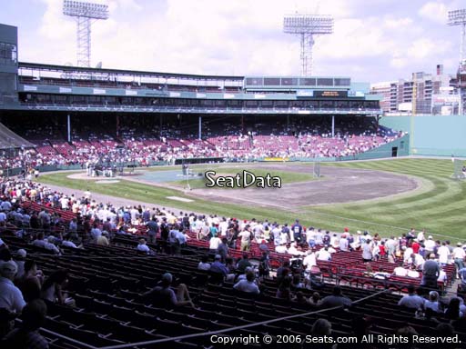 Seat view from Grandstand section 11 at Fenway Park, home of the Boston Red Sox