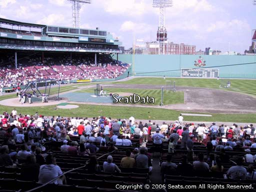 Seat view from Grandstand section 15 at Fenway Park, home of the Boston Red Sox