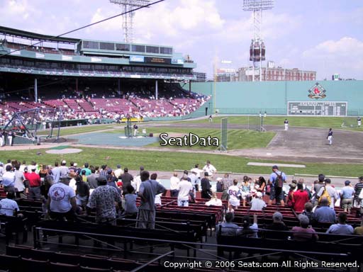 Seat view from loge box section 112 at Fenway Park, home of the Boston Red Sox