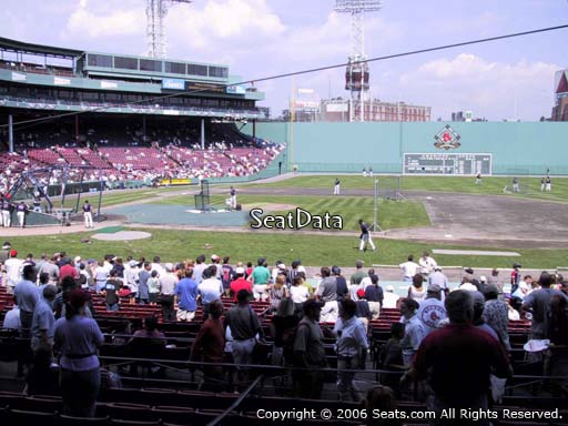 Seat view from loge box section 114 at Fenway Park, home of the Boston Red Sox