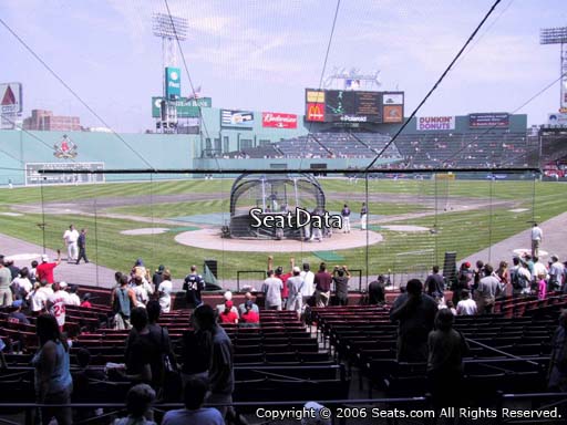 Seat view from loge box section 131 at Fenway Park, home of the Boston Red Sox