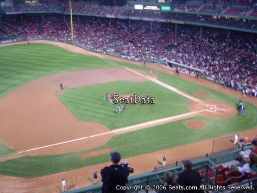 Seat view from PB 10 at Fenway Park, home of the Boston Red Sox