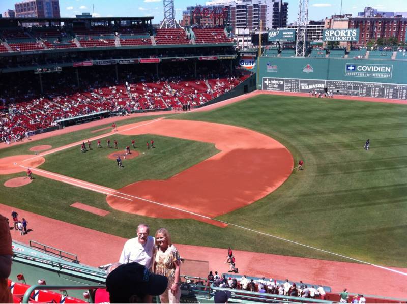 Seat view from PB 13 at Fenway Park, home of the Boston Red Sox