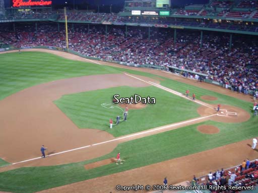 Seat view from PC 10 at Fenway Park, home of the Boston Red Sox
