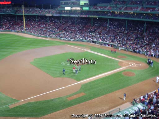 Seat view from PC 12 at Fenway Park, home of the Boston Red Sox