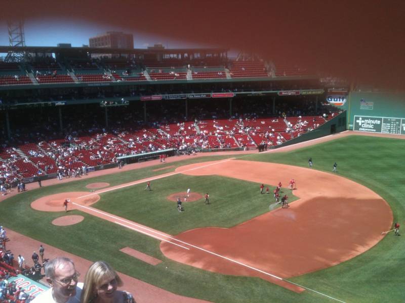 Seat view from PC 13 at Fenway Park, home of the Boston Red Sox