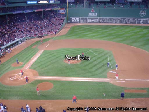 Seat view from PC 5 at Fenway Park, home of the Boston Red Sox