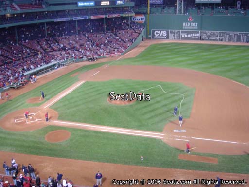 Seat view from PC 7 at Fenway Park, home of the Boston Red Sox