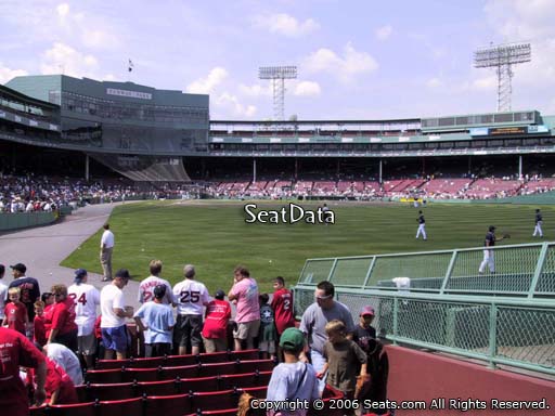 Seat view from right field box section 87 at Fenway Park, home of the Boston Red Sox