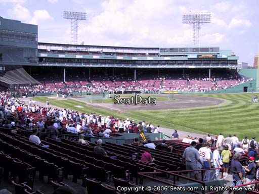 Seat view from right field box section 95 at Fenway Park, home of the Boston Red Sox