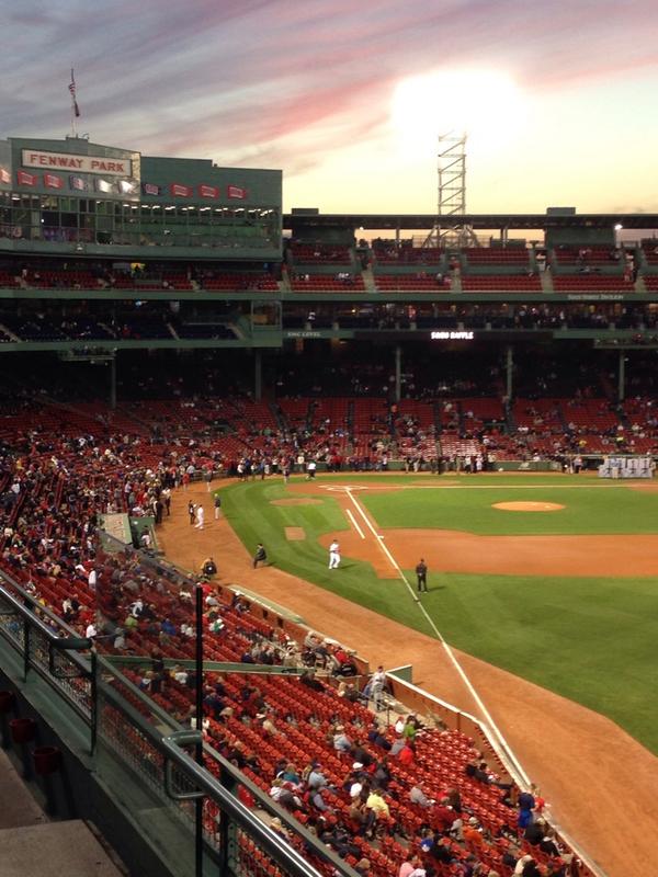 View from the Right Field Roof Box at Fenway Park