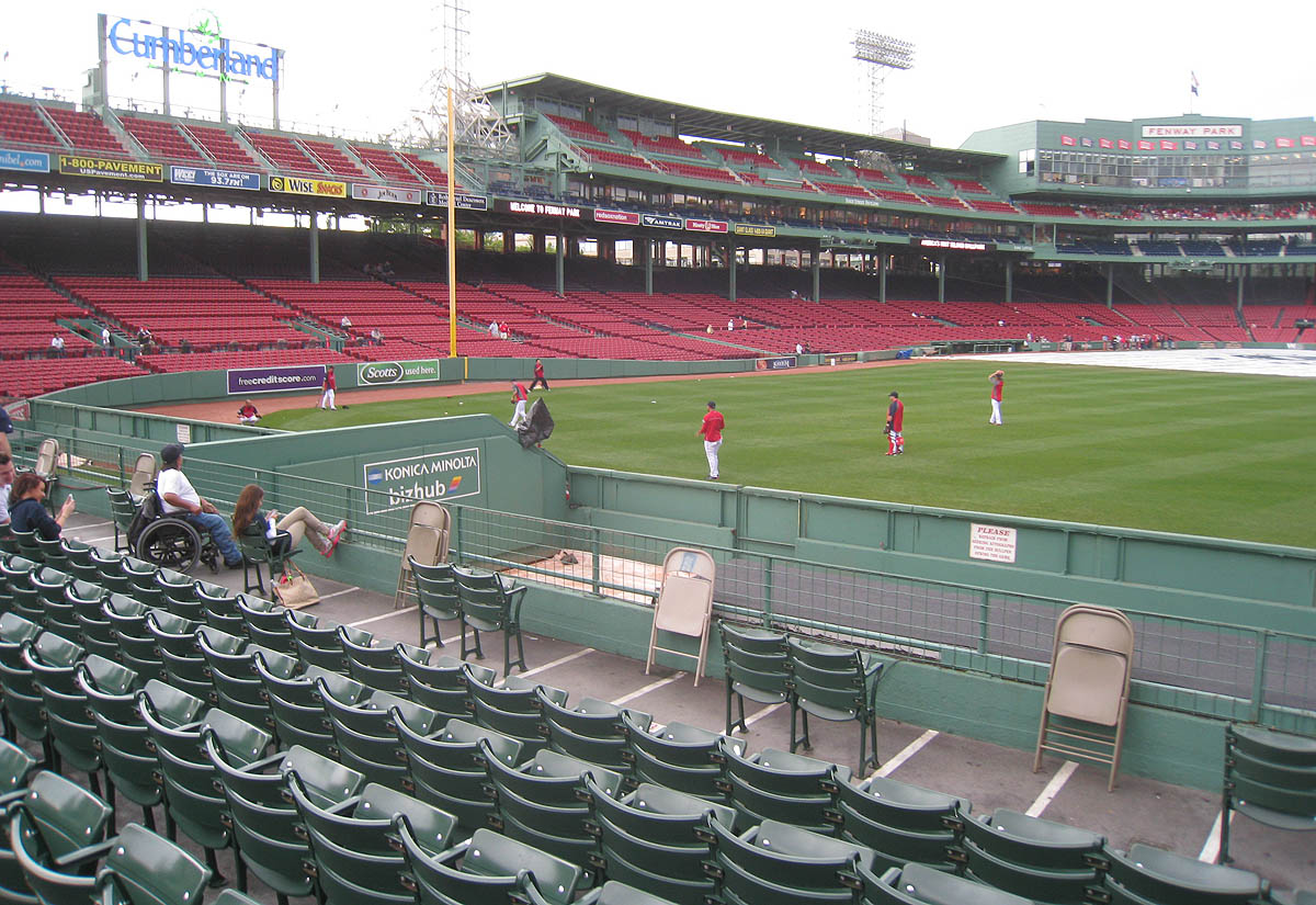 View from the bleachers at Fenway Park