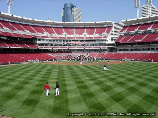 Seat view from section 146 at Great American Ball Park, home of the Cincinnati Reds