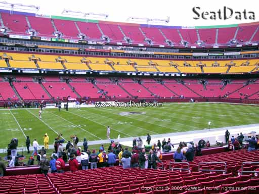 Seat view from section 103 at Fedex Field, home of the Washington Redskins