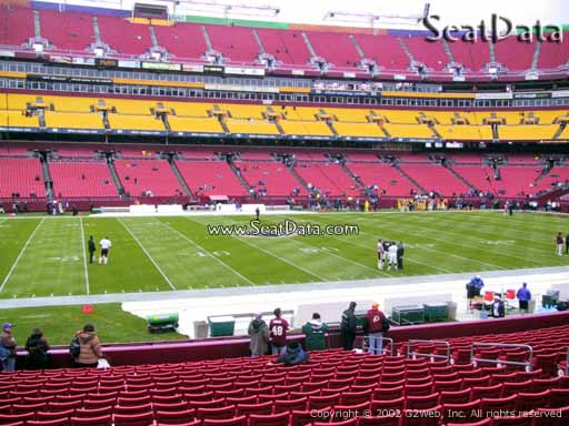 Seat view from section 123 at Fedex Field, home of the Washington Redskins