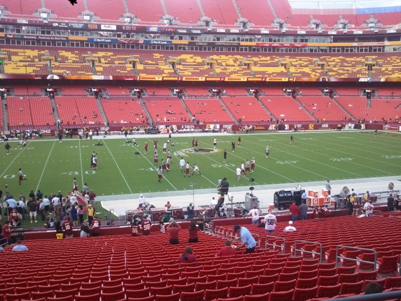 Seat view from section 202 at Fedex Field, home of the Washington Redskins