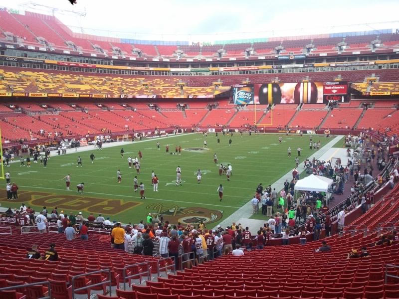Seat view from section 208 at Fedex Field, home of the Washington Redskins