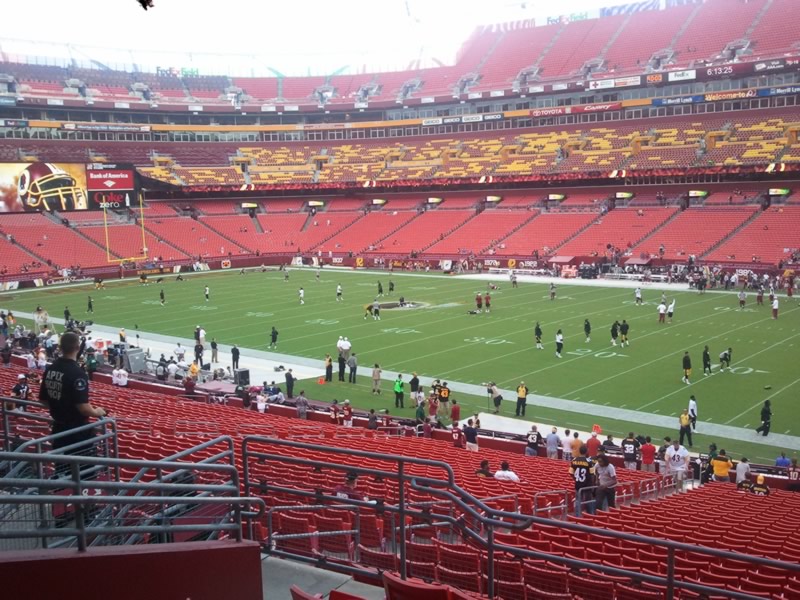 Seat view from section 217 at Fedex Field, home of the Washington Redskins
