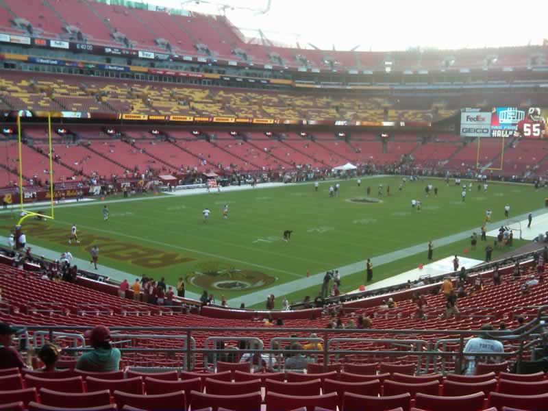 Seat view from section 228 at Fedex Field, home of the Washington Redskins