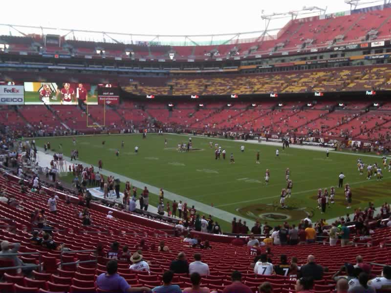 Seat view from section 236 at Fedex Field, home of the Washington Redskins