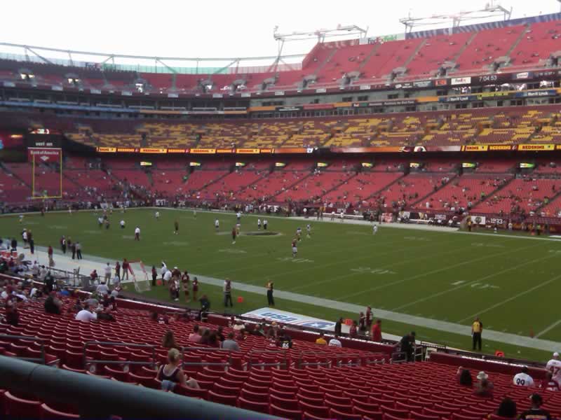 Seat view from section 238 at Fedex Field, home of the Washington Redskins