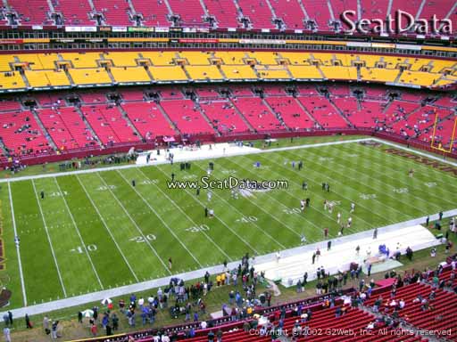 Seat view from section 304 at Fedex Field, home of the Washington Redskins