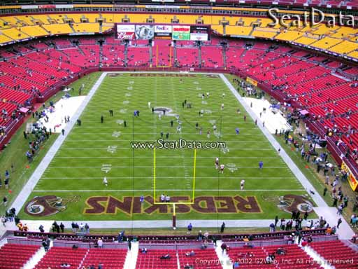 Seat view from section 311 at Fedex Field, home of the Washington Redskins