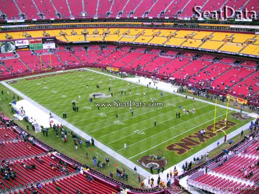 Seat view from section 316 at Fedex Field, home of the Washington Redskins