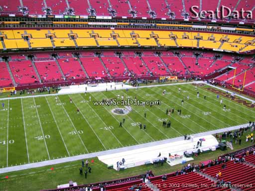 Seat view from section 324 at Fedex Field, home of the Washington Redskins