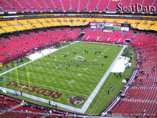 Seat view from section 328 at Fedex Field, home of the Washington Redskins