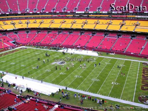 Seat view from section 339 at Fedex Field, home of the Washington Redskins