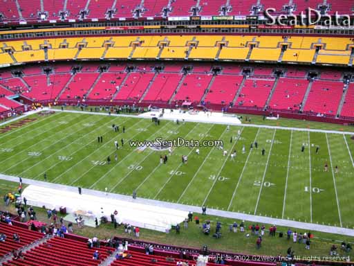 Seat view from section 340 at Fedex Field, home of the Washington Redskins