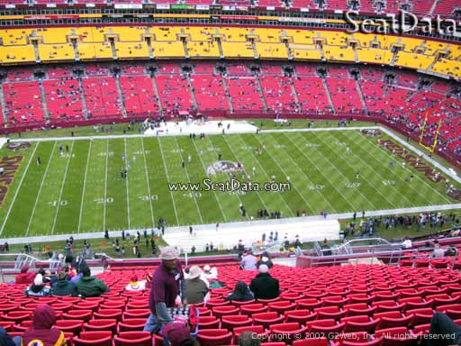 Seat view from section 402 at Fedex Field, home of the Washington Redskins