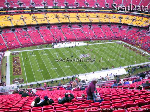 Seat view from section 404 at Fedex Field, home of the Washington Redskins