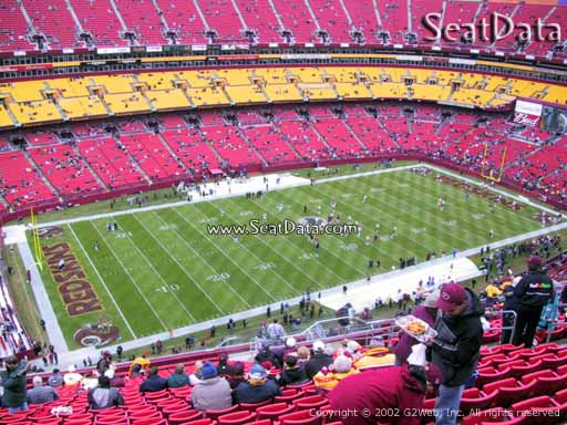 Seat view from section 405 at Fedex Field, home of the Washington Redskins