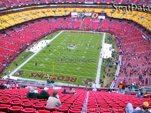 Seat view from section 412 at Fedex Field, home of the Washington Redskins