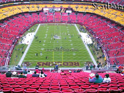 Seat view from section 414 at Fedex Field, home of the Washington Redskins