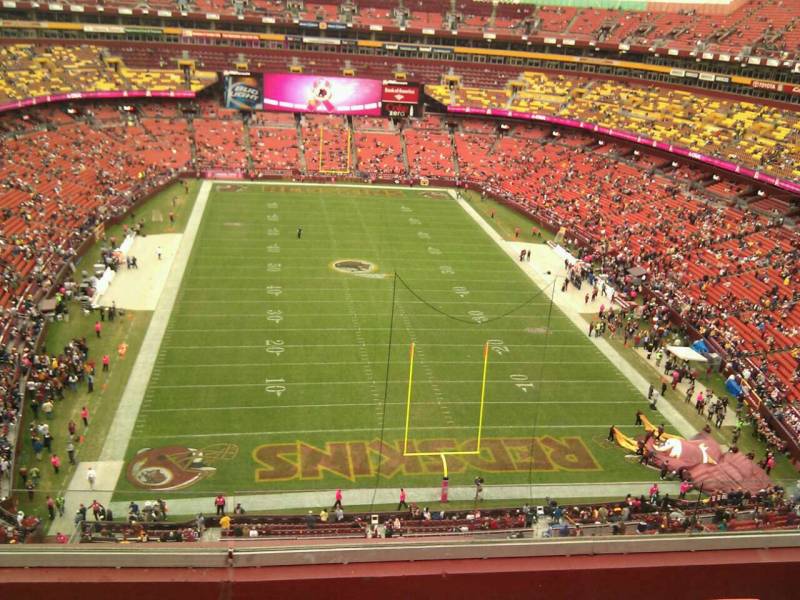 Seat view from section 415 at Fedex Field, home of the Washington Redskins