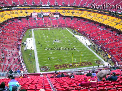 Seat view from section 417 at Fedex Field, home of the Washington Redskins