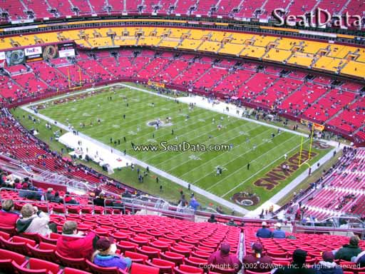 Seat view from section 421 at Fedex Field, home of the Washington Redskins
