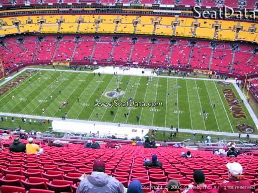 Seat view from section 426 at Fedex Field, home of the Washington Redskins