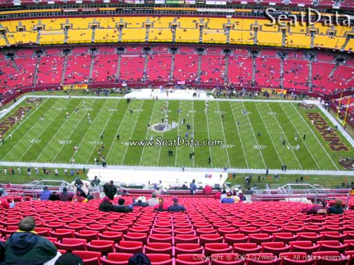 Seat view from section 427 at Fedex Field, home of the Washington Redskins