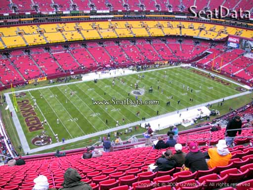 Seat view from section 432 at Fedex Field, home of the Washington Redskins
