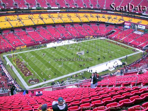 Seat view from section 433 at Fedex Field, home of the Washington Redskins