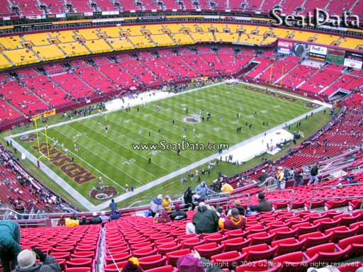 Seat view from section 434 at Fedex Field, home of the Washington Redskins