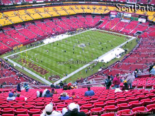 Seat view from section 435 at Fedex Field, home of the Washington Redskins