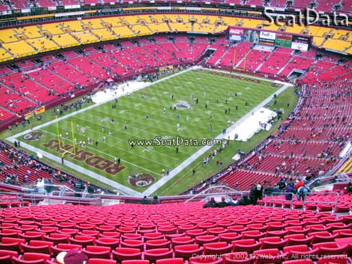 Seat view from section 436 at Fedex Field, home of the Washington Redskins